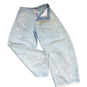 Blue Striped Men's Jeans